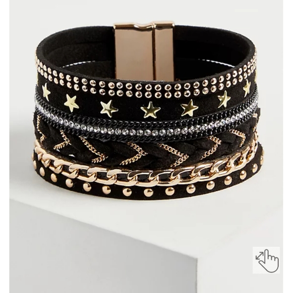 torrid Jewelry - NWT Torrid size 1/2 gold black magnetic bracelet